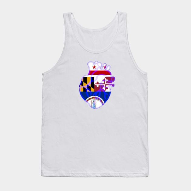 DMV Flag Heart Tank Top by kmtnewsman